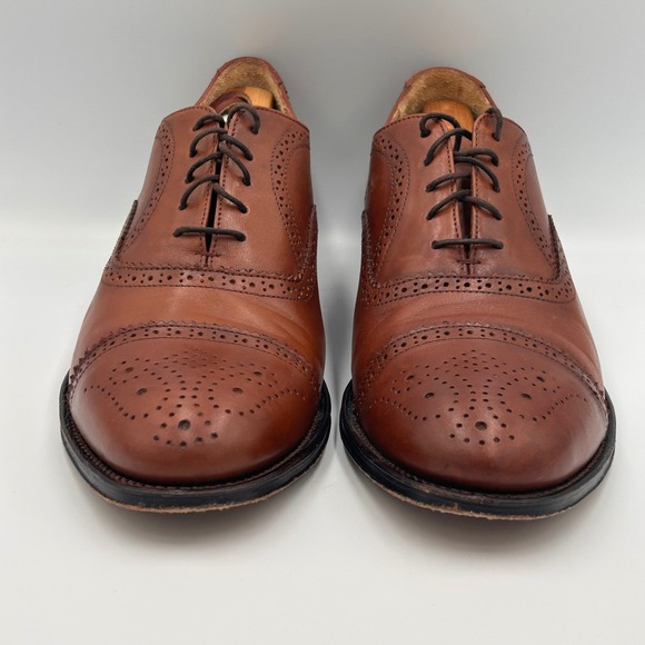 Brooks Brothers 346 Cap Toe Oxford Wingtip Dress Shoes Mens 11.5D Brown Leather main image 7
